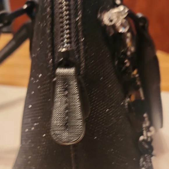 Aldo Floral Embellished Black Handbag - Picture 4 of 9